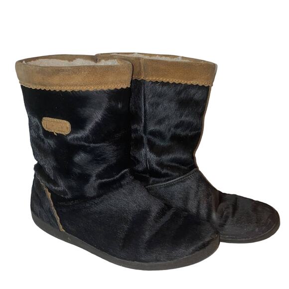 Vintage Tecnica Italian Goat Fur Lined Boots 40 - Picture 1 of 12